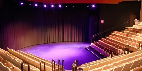 empty stage from the audience